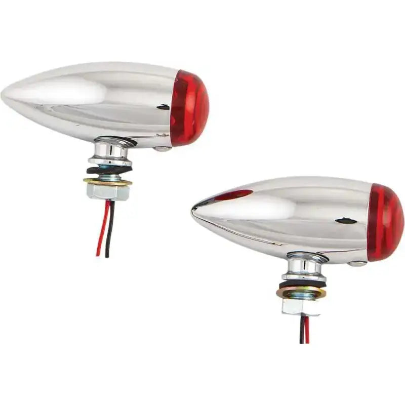 20-6589SRLED Led Bullet Marker Light Chrome W/Red Lens