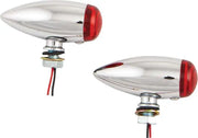 20-6589SRLED Led Bullet Marker Light Chrome W/Red Lens