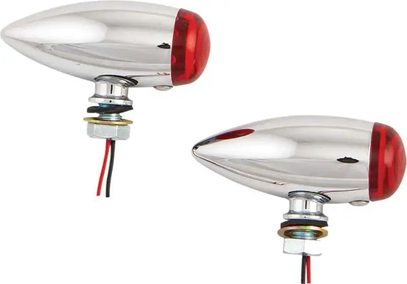 20-6589SRLED Led Bullet Marker Light Chrome W/Red Lens