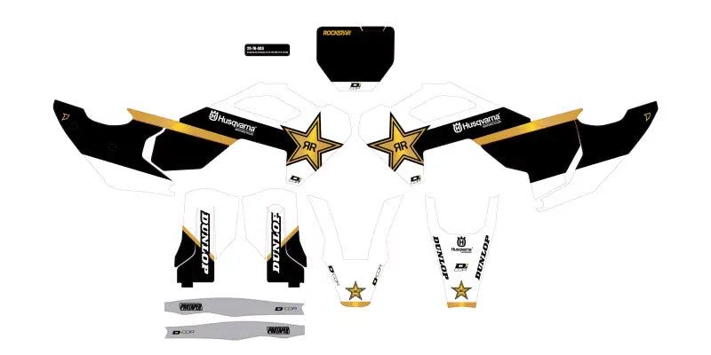 20-70-403 D-Cor Complet Kit Rockstar Husq Tc/Fc 125 450 Blk Bg
