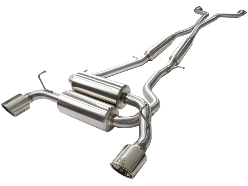 aFe 49-36103-P aFe Takeda 2-1/2in 304SS Cat-Back Exhaust Infiniti G37 08-13/Q60 14-15 V6-3.7 w/ Polished Tips