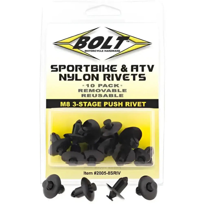 2005-8SRIV M8 Three Stage Push Rivet Kit 10/Pk
