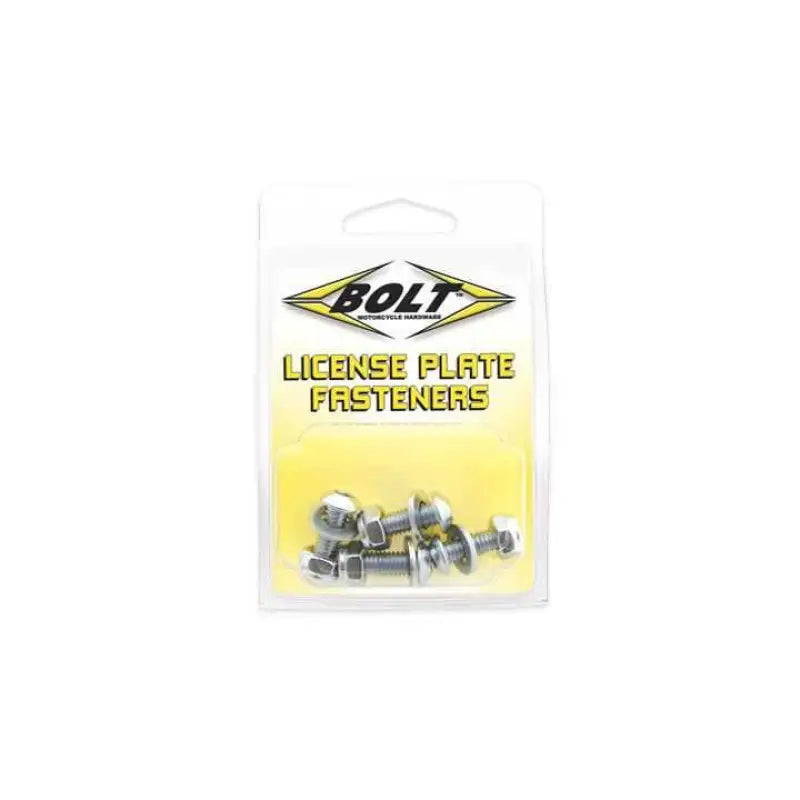 2007-LPF License Plate Bolts/Nuts Zinc Plated Steel 4/Pk