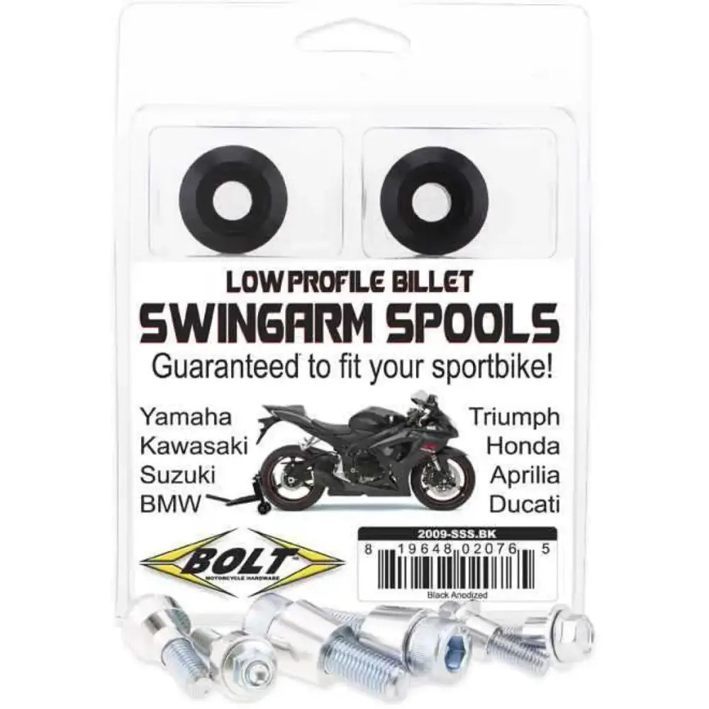 2009-SSS.BK Swingarm Spools Black