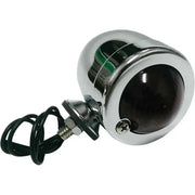 201036 Bullet Marker Light Chrome Red Lens Single Filament