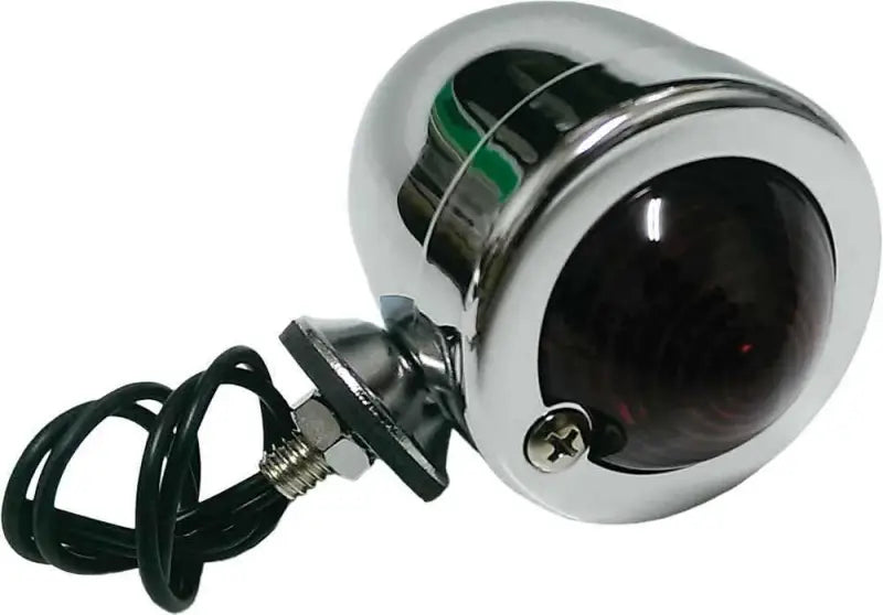201036 Bullet Marker Light Chrome Red Lens Single Filament