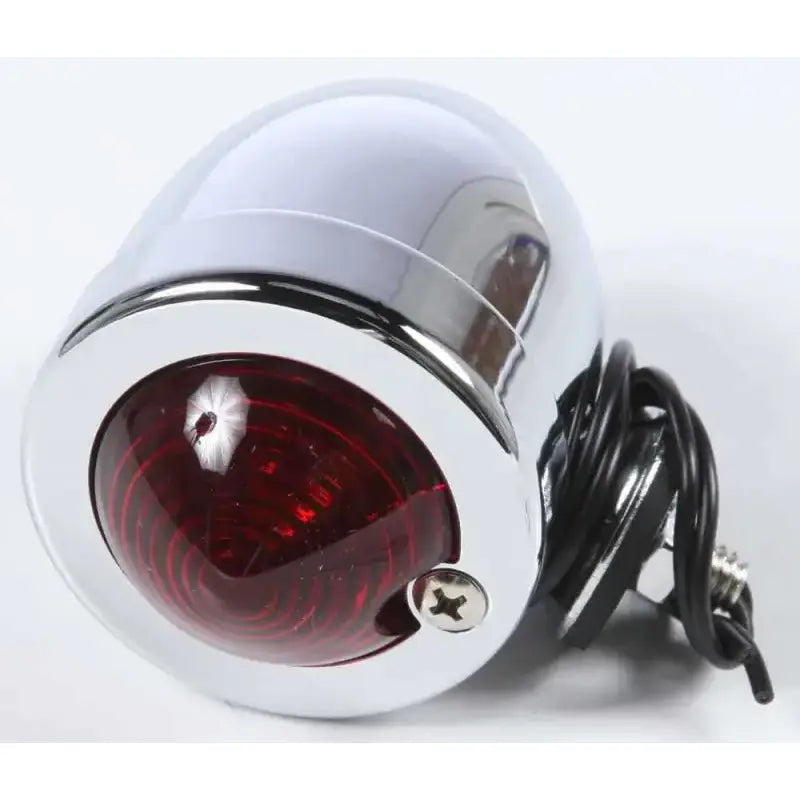 201038 Bullet Marker Light Chrome Red Lens Dual Filament