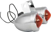 201045 Bullet Marker Light W/Brkt Chr Amber Lens Single Filament