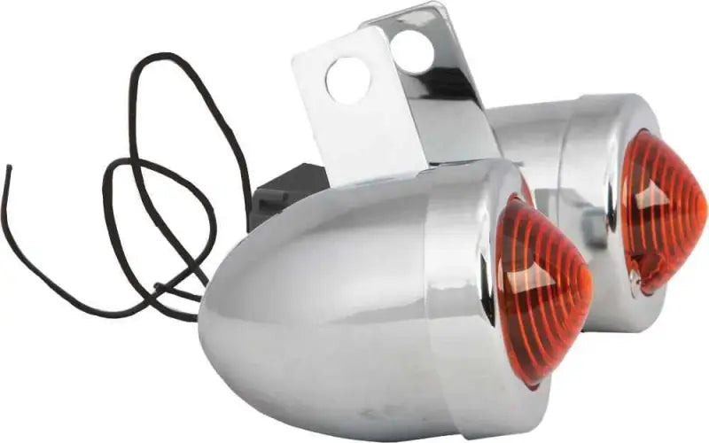 201045 Bullet Marker Light W/Brkt Chr Amber Lens Single Filament