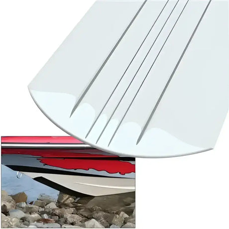 20107 Keelguard Keelguard Bow Protector White 7' providing superior protection against abrasions and scratches for boat keels, shown in durable white construction.