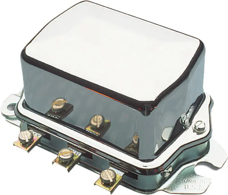 201105C Electro Mechanical Voltage Regulator 12v Chrome - Electro-Mechanical
