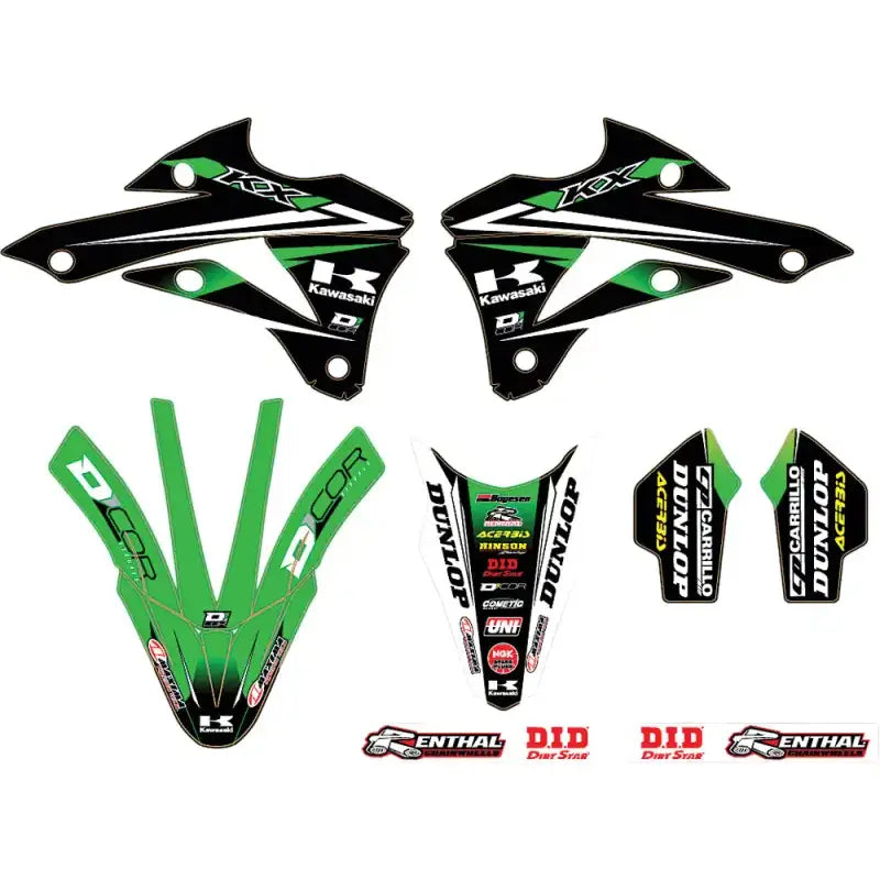 D-COR 2014 Monster Energy Kawasaki Team Green Graphics/Trim Kit