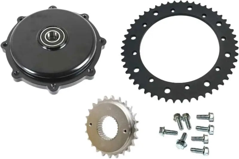 HARDDRIVE 201406 Cush Drive Chain Conv Kit Black `09 16 Flh/Flt