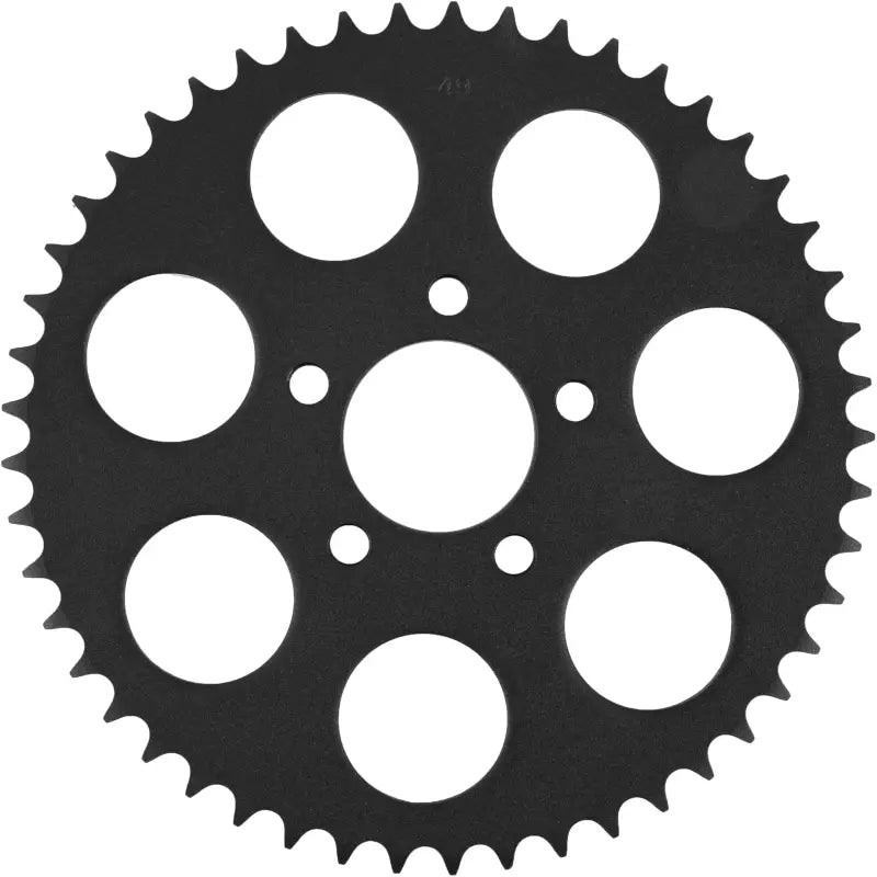 Black rr sprocket with textured black finish for Big Twin Flat bikes