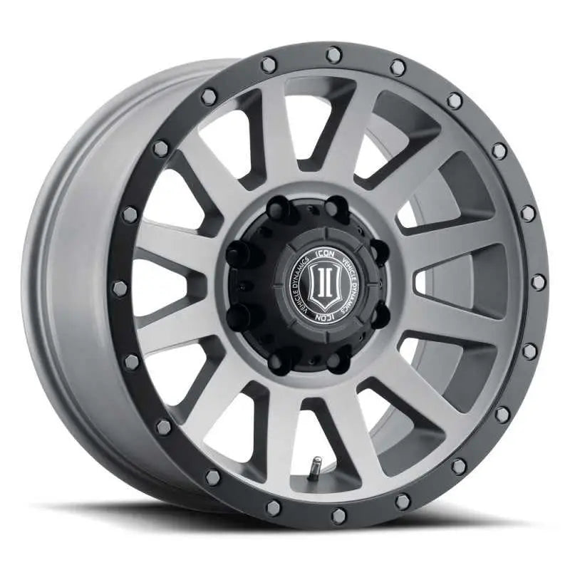 ICON 2018908152TT ICON Compression HD 18x9 8x170 6mm Offset 5.25in BS Titanium Wheel