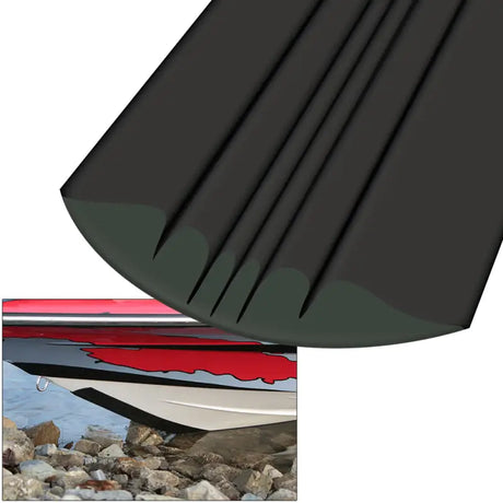 20206 Keelguard Bow Protector Black 6’ - Hull And Keel