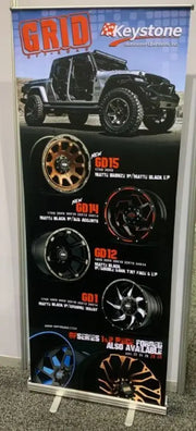 2020BANNER Grid Wheels 2020 Pull Up Banner - Display