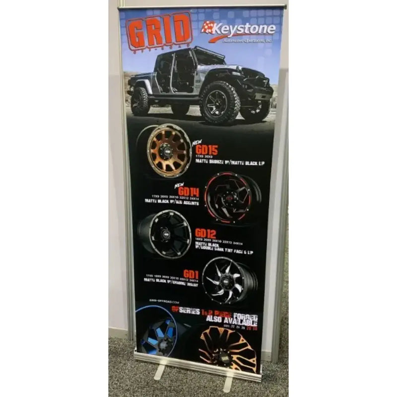 2020BANNER Grid Wheels 2020 Pull Up Banner - Display