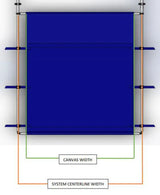 2021026254 Taylor Made Ptx Power Shade Ss 57 Inch Wide Nv - Boat T-Top Extension