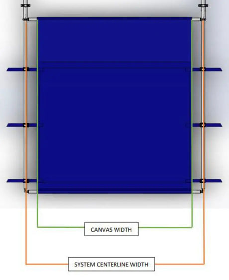2021026257 Taylor Made Ptx Power Shade Ss 51 Inch Wide Gry - Boat T-Top Extension
