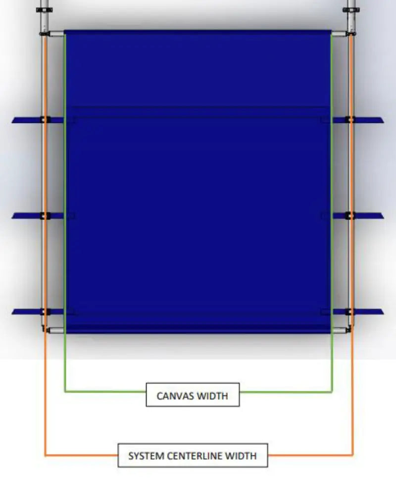 2021026257 Taylor Made Ptx Power Shade Ss 51 Inch Wide Gry - Boat T-Top Extension