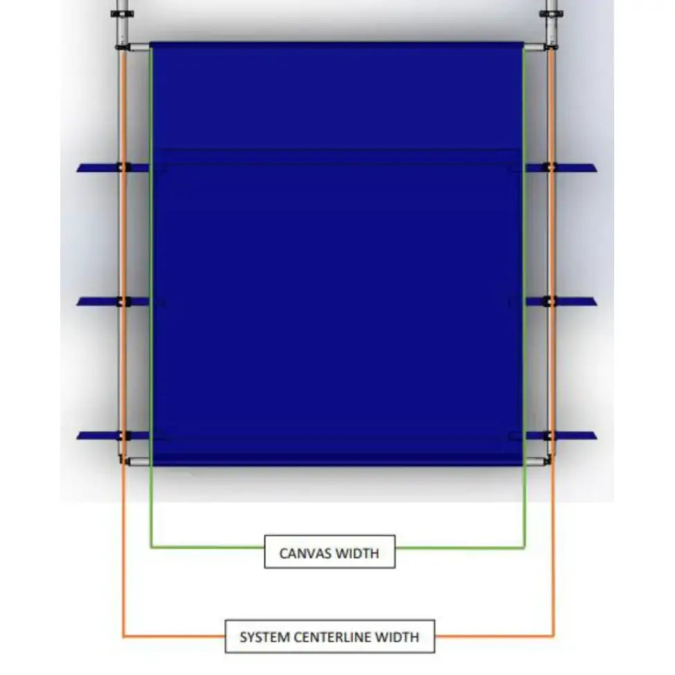 2021026257 Taylor Made Ptx Power Shade Ss 51 Inch Wide Gry - Boat T-Top Extension