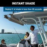 2021026261 Taylor Made Ptx Power Shade Ss 51 Inch Wide Tan - Boat T-Top Extension