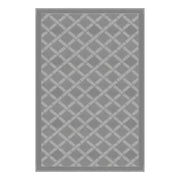 Lippert All Weather 6'X9' Grey Patio Mat - Durable, weather-resistant for outdoor use.