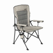 Folding Lippert Scout Chair Sand with armrests and cup holder for comfy camping