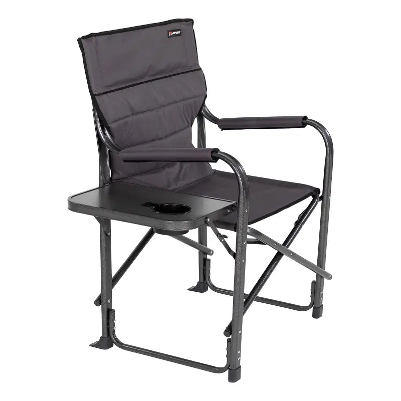 2021123280 Lippert Comp Directors Chair Grey, sturdy construction, comfortable seating, portable design, sleek grey finish, ideal for RV, automotive, powersports, off-road, marine, exterior, truck accessories, interior, truck bed, rv parts, AVADA - Best Sellers