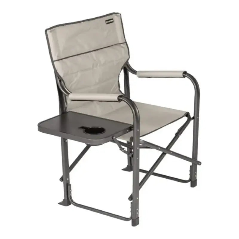 Lippert Comp Directors Chair Sand with Foldable Design and Cup Holder for Outdoor Comfort