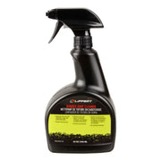 Black spray bottle of Lippert rubber roof cleaner for rubber roof maintenance