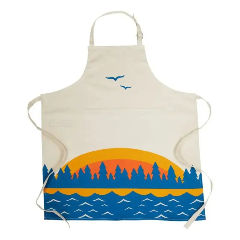 Lippert Scouts grilling apron with a nature scene for scouts grilling and outdoor fun