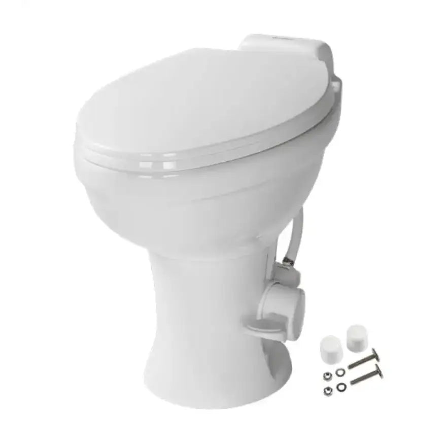 2022113192 Lippert Flow Max RV Toilet with Flow Max technology for efficient waste removal and compact design for space-saving in RV bathrooms, Inside RV,RV Parts Shop,Exterior Parts & Accessories,RV Sanitation Sewer Hoses waste valves holding tanks,AVADA - Best Sellers