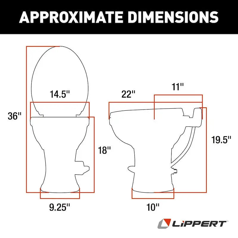 2022113192 Lippert Flow Max RV Toilet