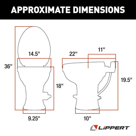 2022113192 Lippert Flow Max RV Toilet