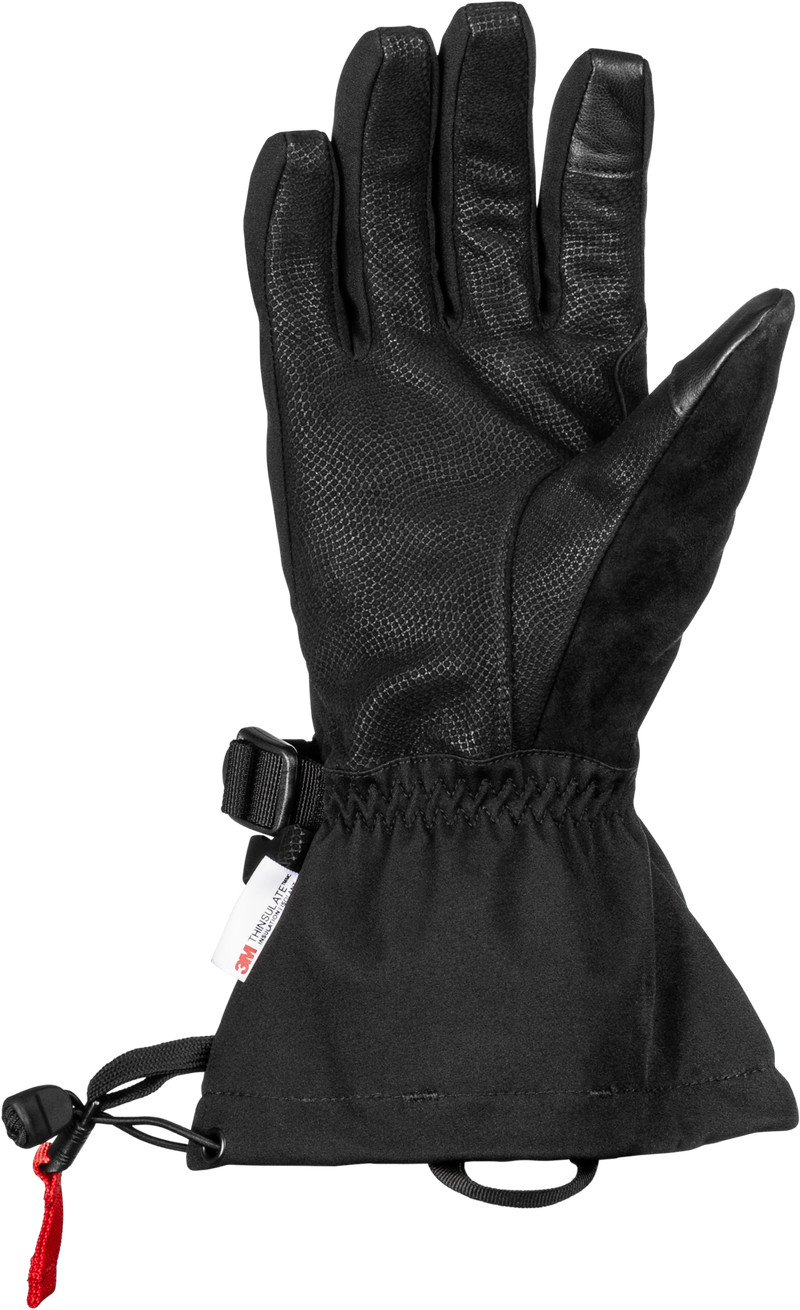 Title Heated Gauntlet Gloves Grey/Black/Red Xs