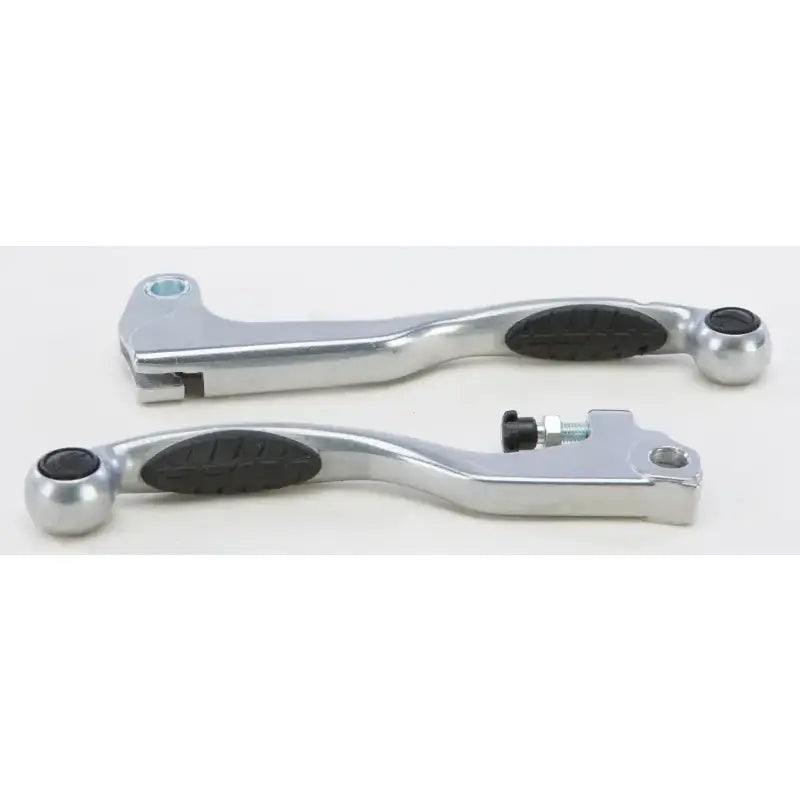 "Black shorty grip lever set 204-011-FLY featuring vulcanized rubber grip, OEM fit"