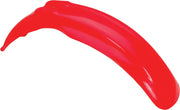 Red plastic motorcycle front fender for model 2040250236, perfect for upgrades