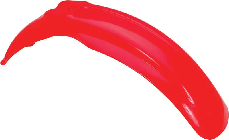 Red plastic motorcycle front fender for model 2040250236, perfect for upgrades