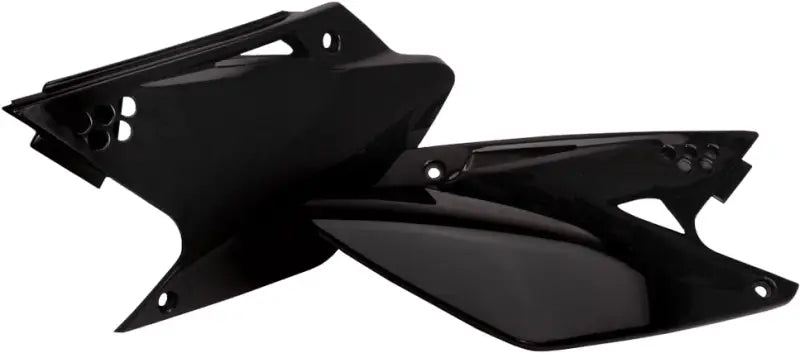 Black plastic motorcycle side panels in original factory shape for 2043410001