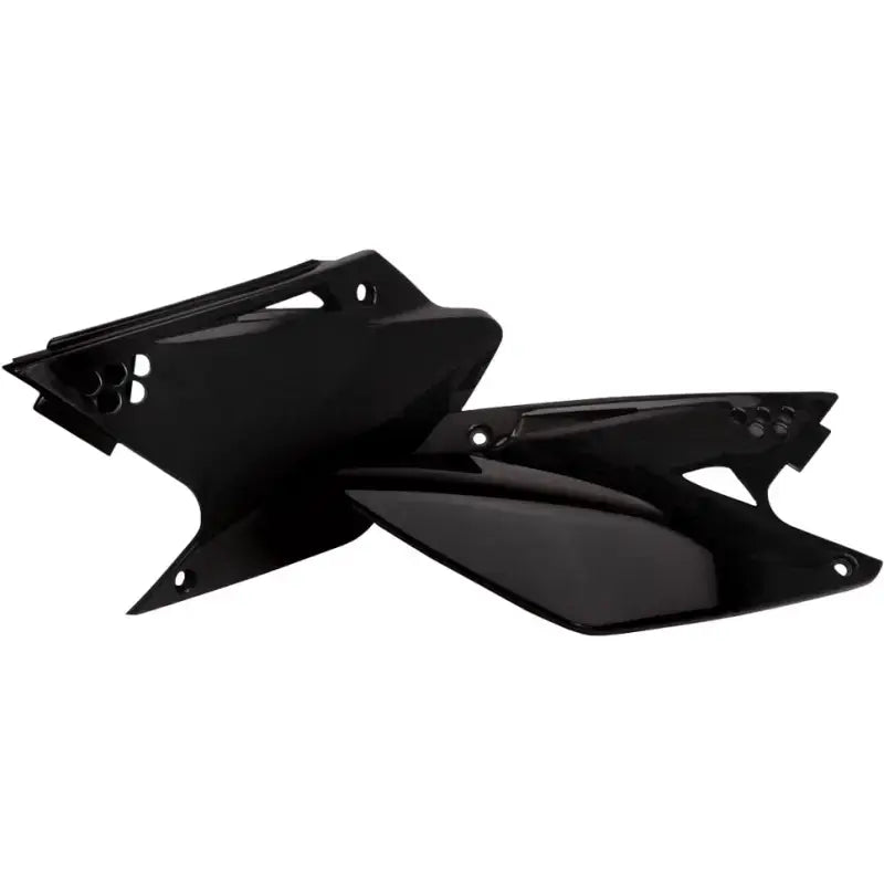 Black plastic motorcycle side panels in original factory shape for 2043410001