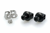 Black adjustable camera mount with mounting brackets for racing footpegs 20454N footpeg adapter