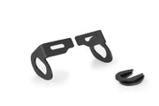 Black metal brackets and U-shaped rubber insert for 20532N Fender Eliminator Kit Black Hon
