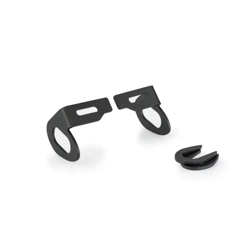 Black metal brackets and U-shaped rubber insert for 20532N Fender Eliminator Kit Black Hon