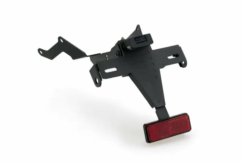 Black motorcycle license plate bracket with red reflector for Fender Eliminator Kit Hon