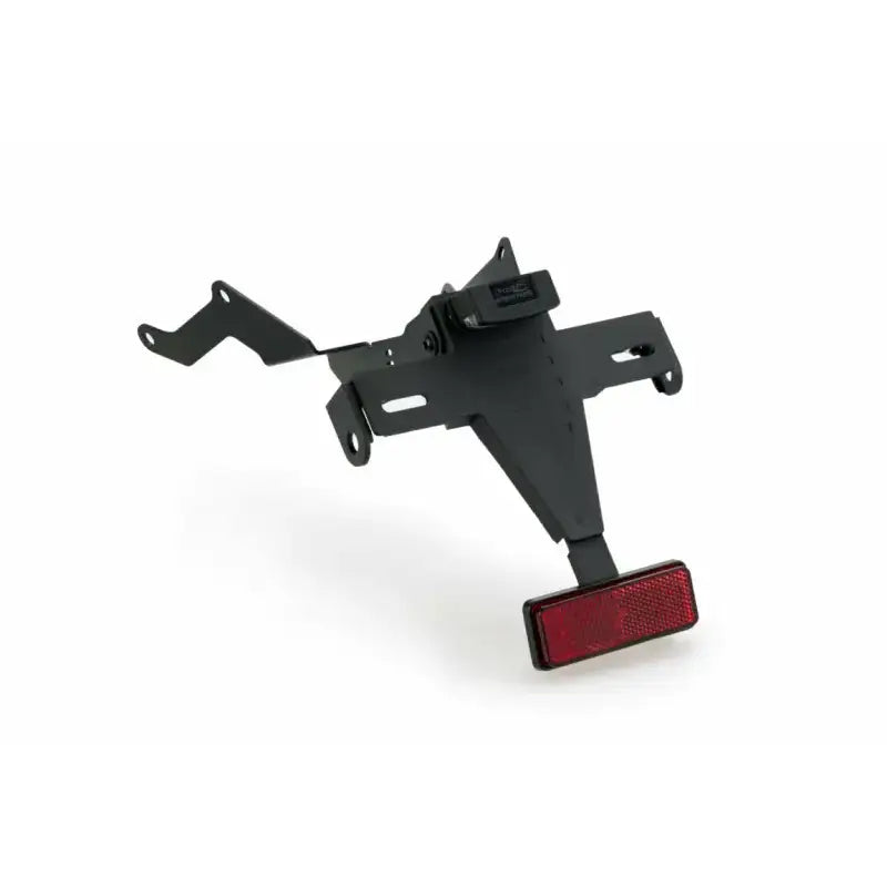 Black motorcycle license plate bracket with red reflector for Fender Eliminator Kit Hon