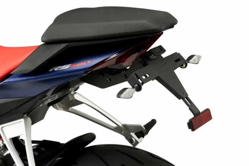 Motorcycle tail section with license plate bracket for Fender Eliminator Kit Black Apr