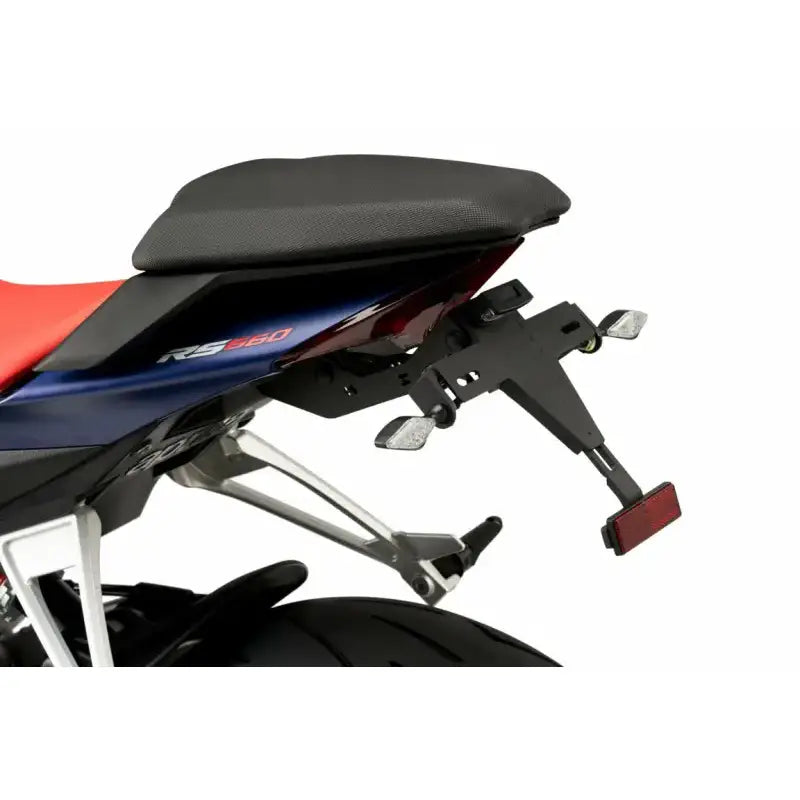 Motorcycle tail section with license plate bracket for Fender Eliminator Kit Black Apr