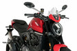 Red Ducati Monster motorcycle with 20688W Windshield Sport Clear OEM Flyscreen